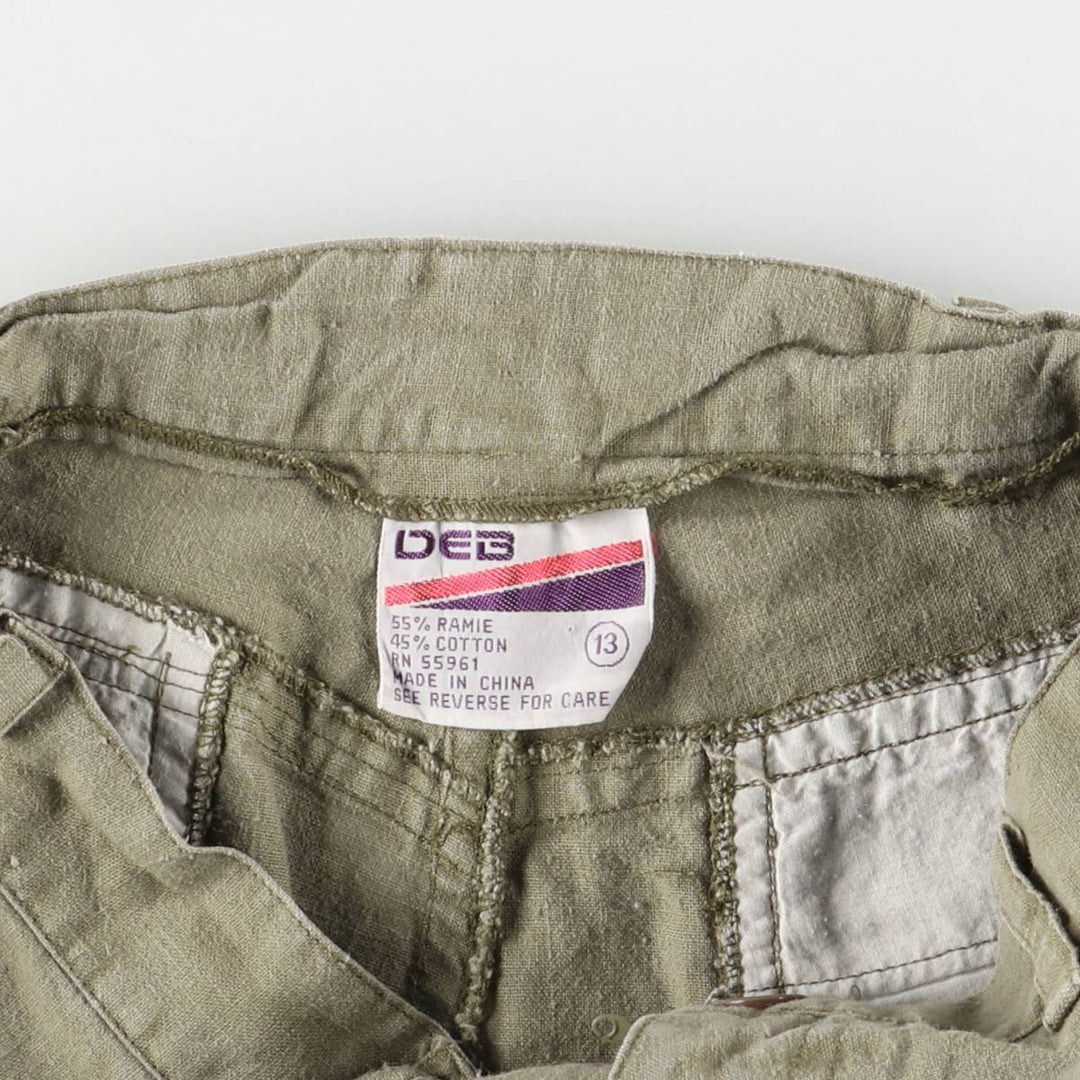 DEB Cotton Shorts, Women's Size L Lamy Khaki type Vintage Second Hand