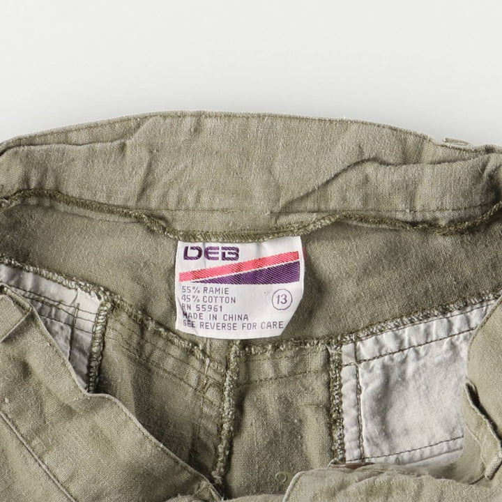 DEB Cotton Shorts, Women's Size L Lamy Khaki type Vintage Second Hand