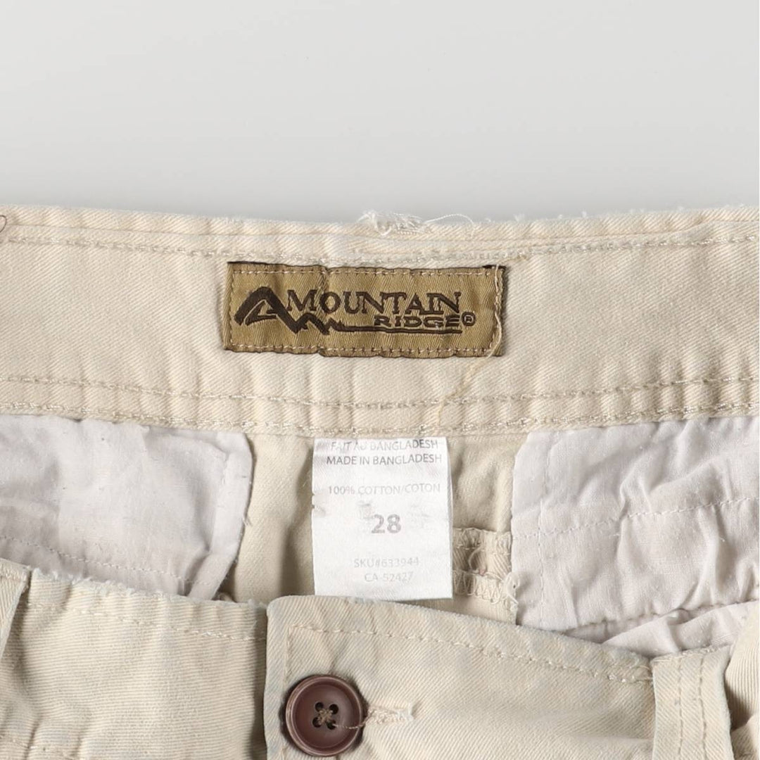 MOUNTAIN RIDGE Cargo Shorts, Women's XL (W31) cotton Beige type Vintage Second Hand