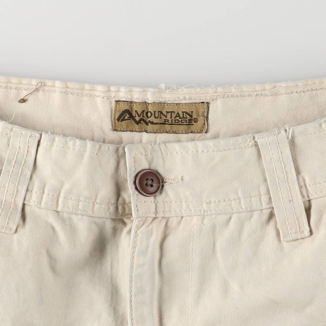 MOUNTAIN RIDGE Cargo Shorts, Women's XL (W31) cotton Beige type Vintage Second Hand
