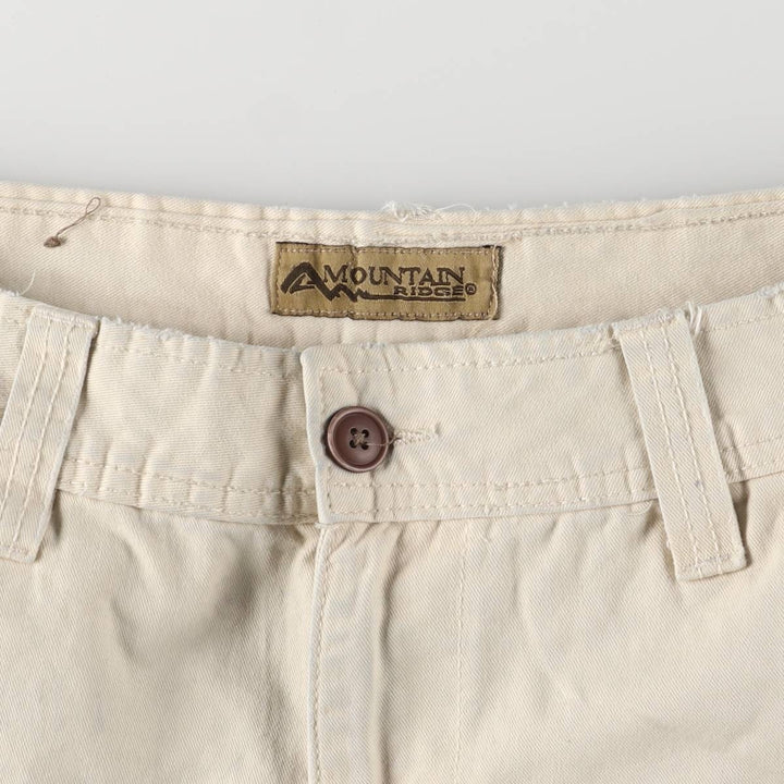 MOUNTAIN RIDGE Cargo Shorts, Women's XL (W31) cotton Beige type Vintage Second Hand