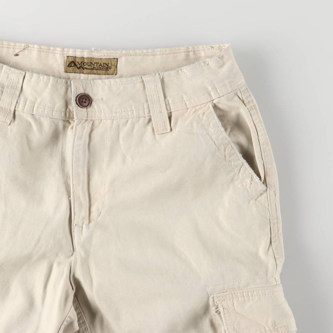 MOUNTAIN RIDGE Cargo Shorts, Women's XL (W31) cotton Beige type Vintage Second Hand