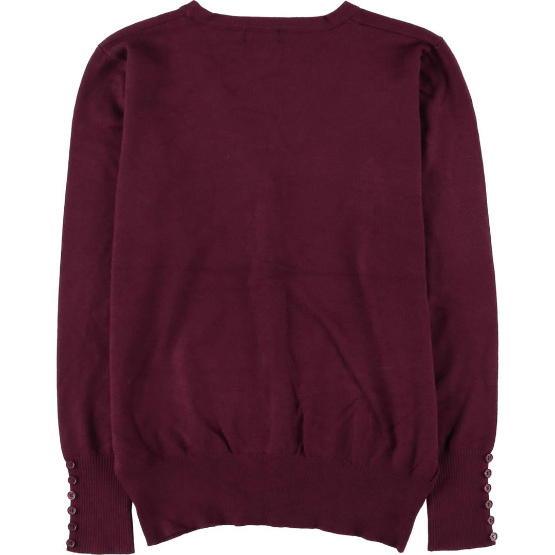 BILY knit cardigan, women's size M Viscose wine-red Vintage Second Hand