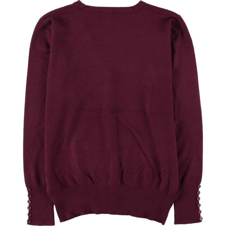 BILY knit cardigan, women's size M Viscose wine-red Vintage Second Hand