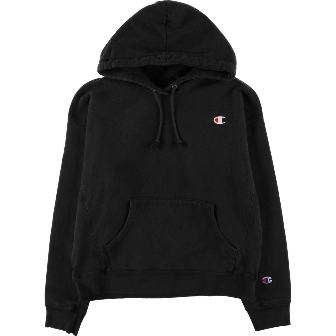 Champion REVERSE WEAVE Reverse Weave Sweat Pullover Hoodie Men's L size cotton black type Vintage Second Hand