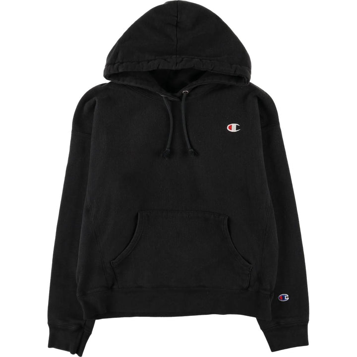 Champion REVERSE WEAVE Reverse Weave Sweat Pullover Hoodie Men's L size cotton black type Vintage Second Hand