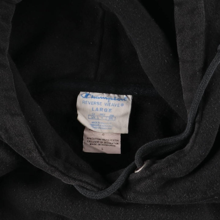 Champion REVERSE WEAVE Reverse Weave Sweat Pullover Hoodie Men's L size cotton black type Vintage Second Hand