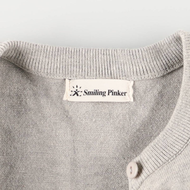 Smiling Pinker Knit Cardigan, Women's Size S unclear gray type Vintage Second Hand