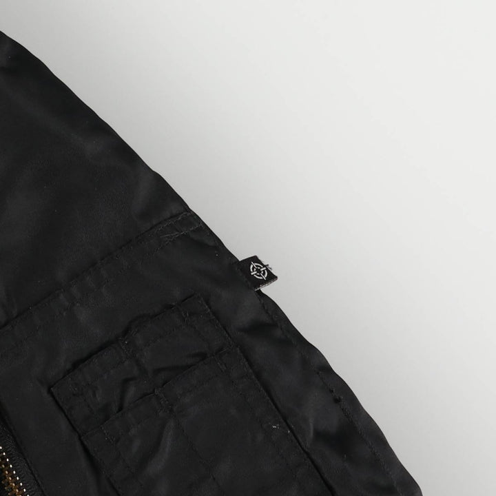 FOSTEX GARMENTS MA-1 Type Padded Military Flight Jacket, Men's Size Medium Nylon black type Vintage Second Hand