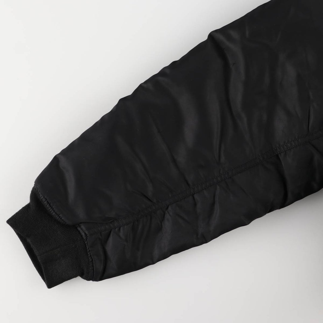 FOSTEX GARMENTS MA-1 Type Padded Military Flight Jacket, Men's Size Medium Nylon black type Vintage Second Hand