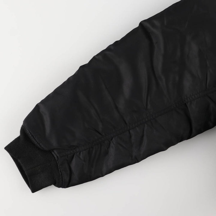 FOSTEX GARMENTS MA-1 Type Padded Military Flight Jacket, Men's Size Medium Nylon black type Vintage Second Hand