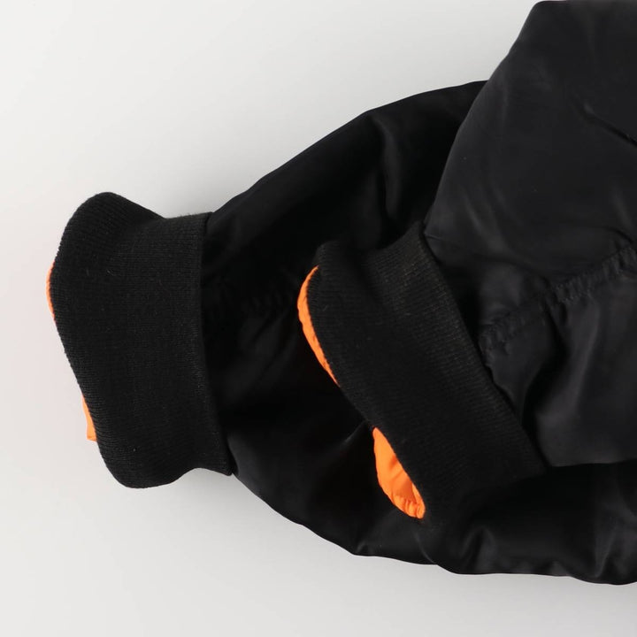 FOSTEX GARMENTS MA-1 Type Padded Military Flight Jacket, Men's Size Medium Nylon black type Vintage Second Hand