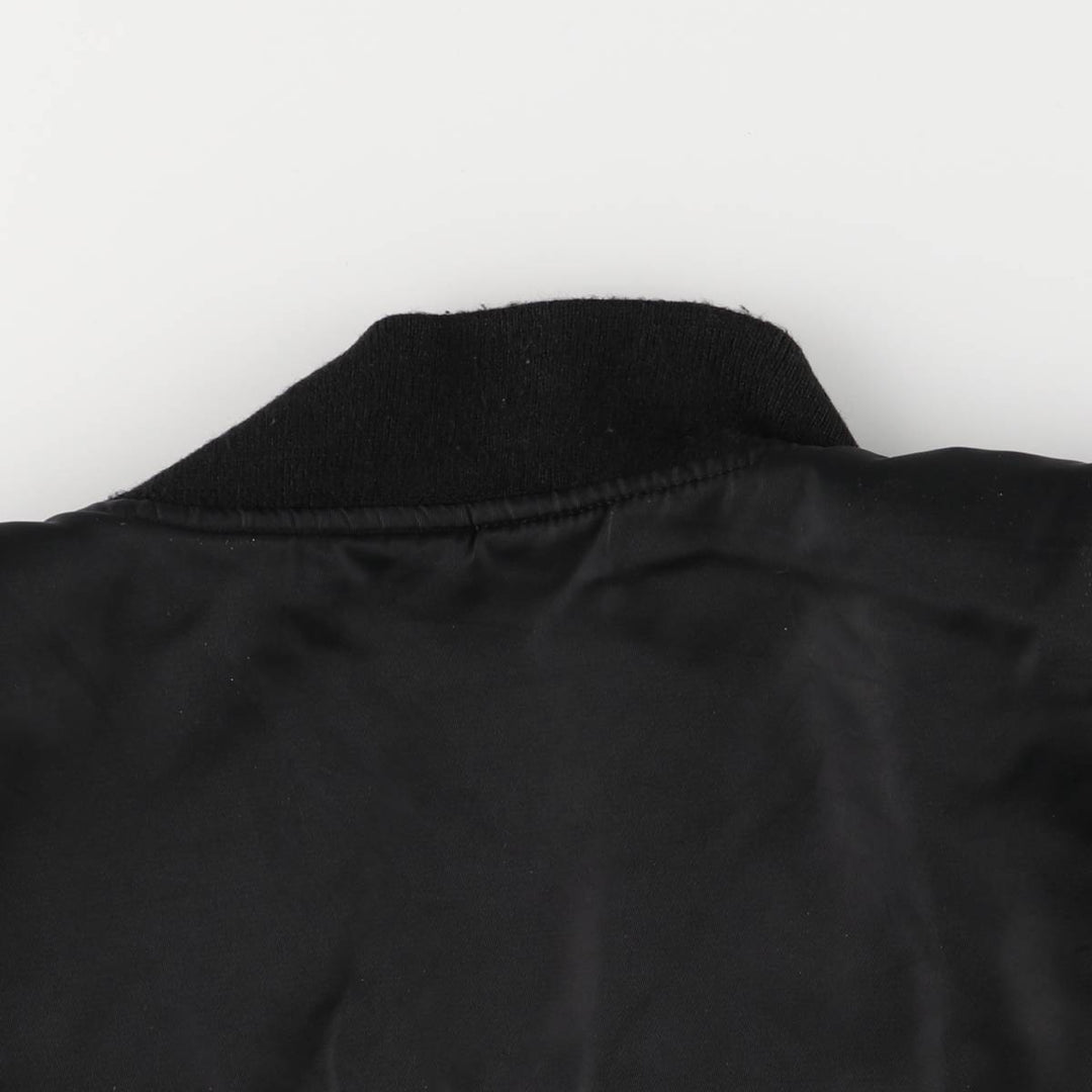 FOSTEX GARMENTS MA-1 Type Padded Military Flight Jacket, Men's Size Medium Nylon black type Vintage Second Hand