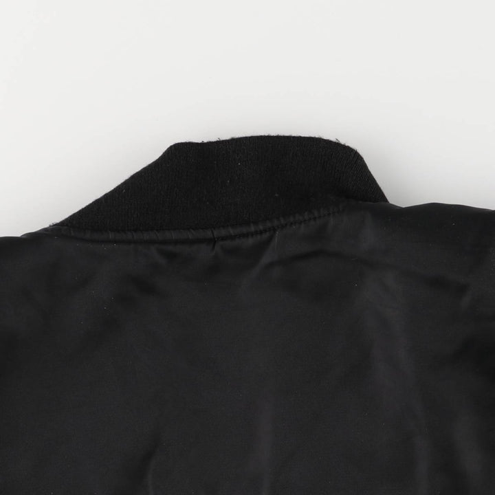 FOSTEX GARMENTS MA-1 Type Padded Military Flight Jacket, Men's Size Medium Nylon black type Vintage Second Hand