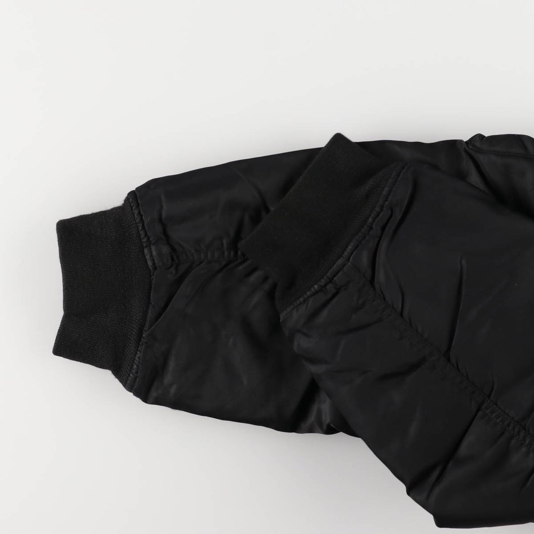 FOSTEX GARMENTS MA-1 Type Padded Military Flight Jacket, Men's Size Medium Nylon black type Vintage Second Hand