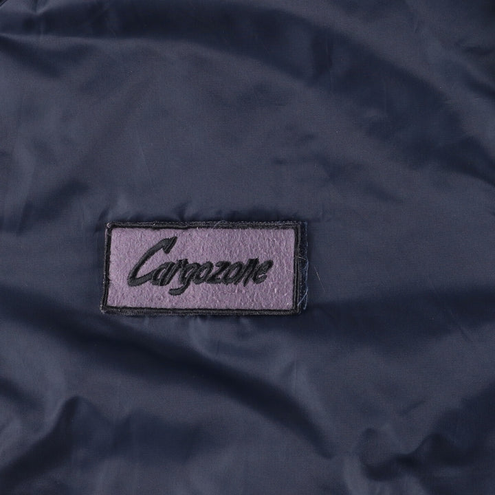 Vintage civilian MA-1 style padded military flight jacket, men's size XL Nylon navy blue type Vintage Second Hand