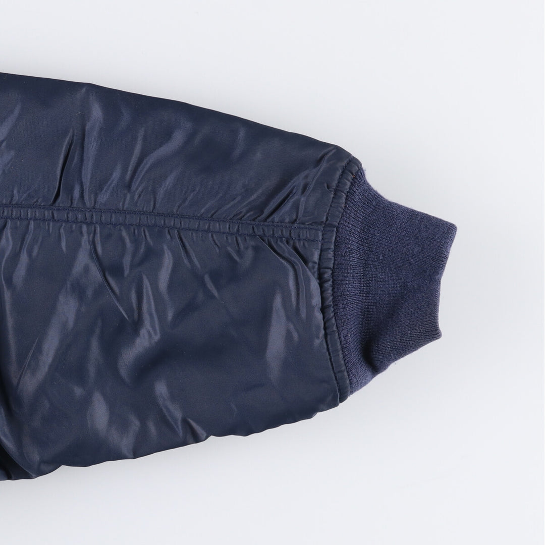 Vintage civilian MA-1 style padded military flight jacket, men's size XL Nylon navy blue type Vintage Second Hand