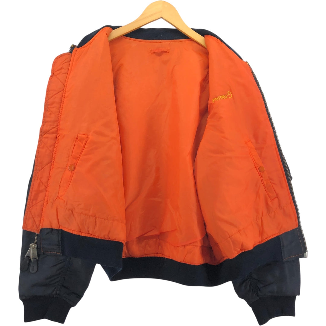 HAL MA-1 Type Padded Military Flight Jacket, Men's Size L Nylon black type Vintage Second Hand