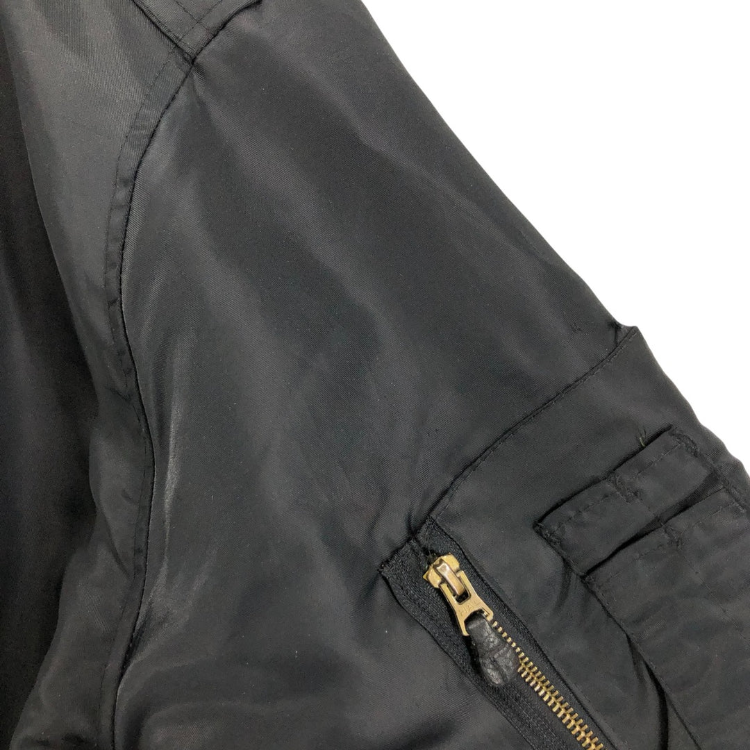 HAL MA-1 Type Padded Military Flight Jacket, Men's Size L Nylon black type Vintage Second Hand