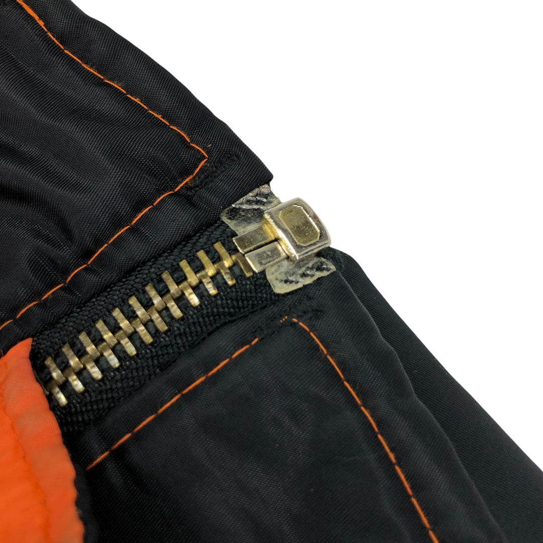 HAL MA-1 Type Padded Military Flight Jacket, Men's Size L Nylon black type Vintage Second Hand