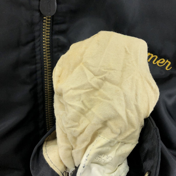 HAL MA-1 Type Padded Military Flight Jacket, Men's Size L Nylon black type Vintage Second Hand