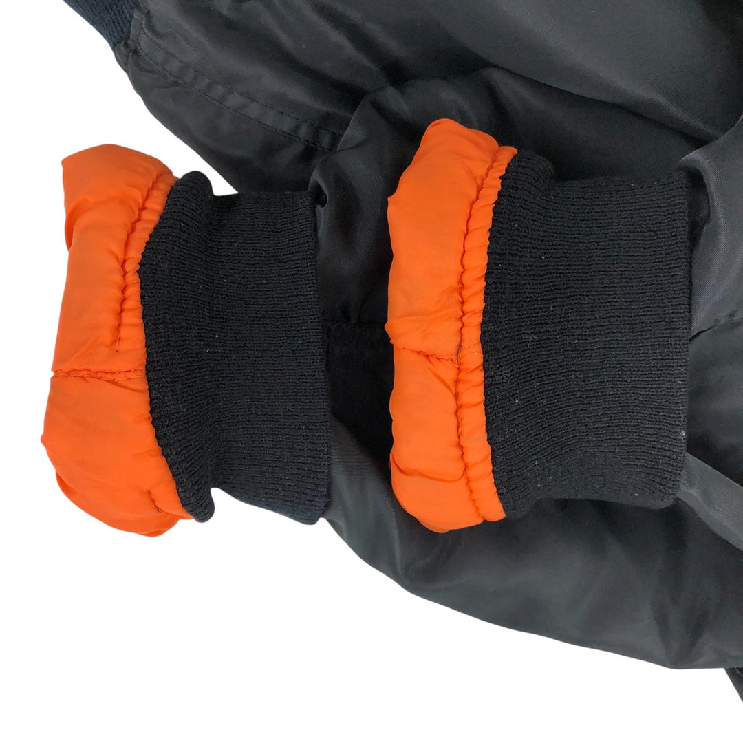 HAL MA-1 Type Padded Military Flight Jacket, Men's Size L Nylon black type Vintage Second Hand