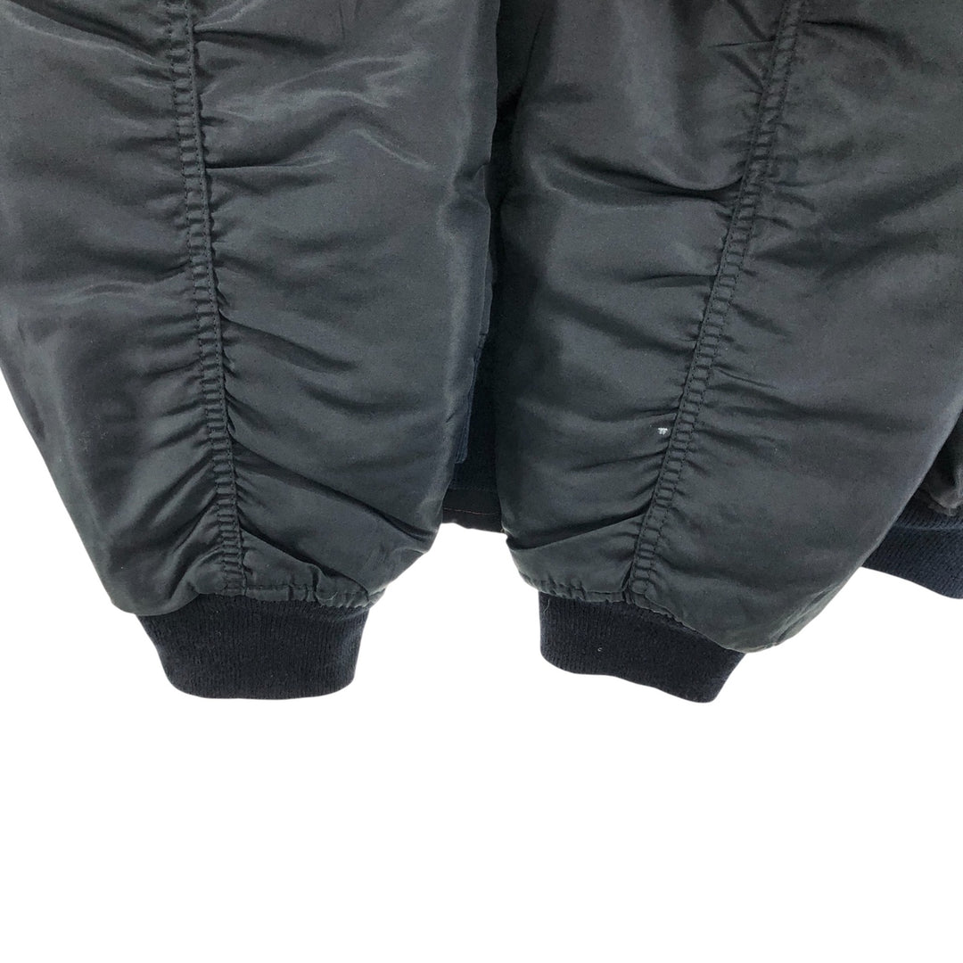 HAL MA-1 Type Padded Military Flight Jacket, Men's Size L Nylon black type Vintage Second Hand