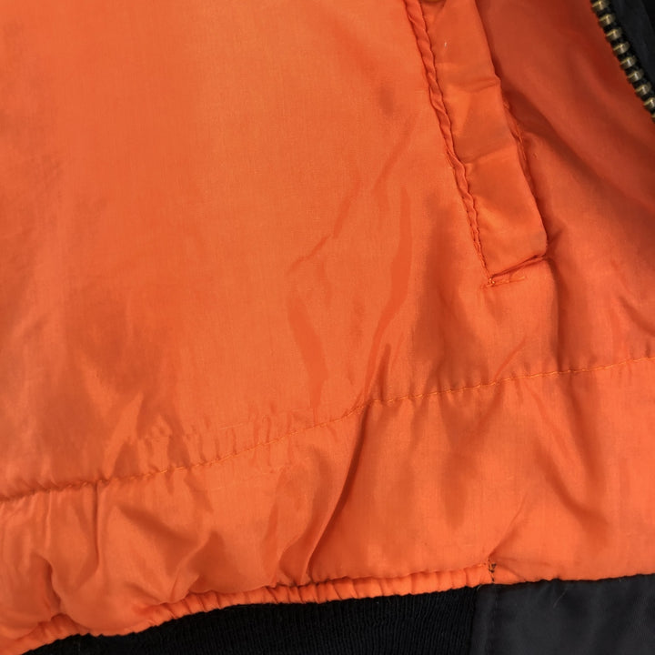 HAL MA-1 Type Padded Military Flight Jacket, Men's Size L Nylon black type Vintage Second Hand