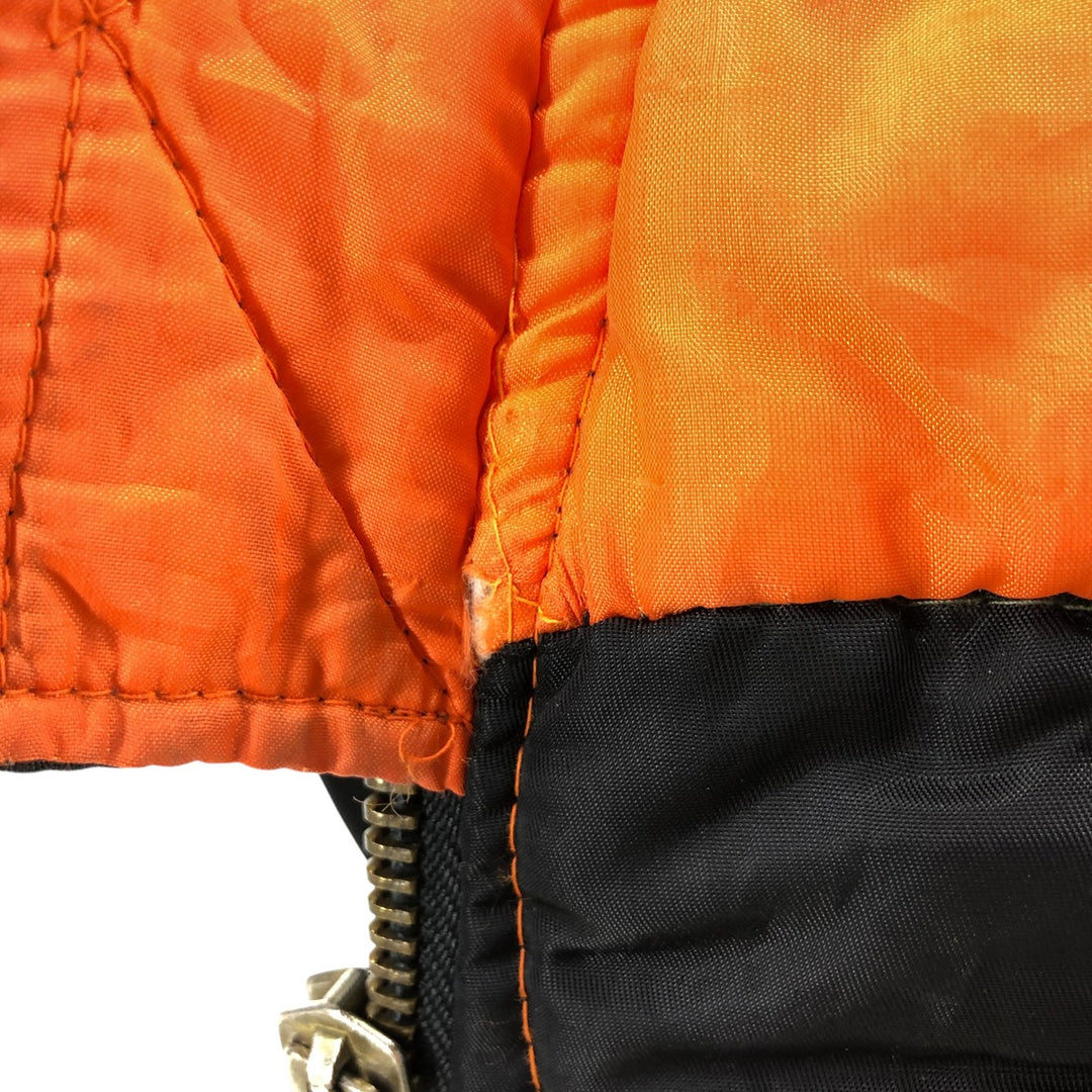 HAL MA-1 Type Padded Military Flight Jacket, Men's Size L Nylon black type Vintage Second Hand