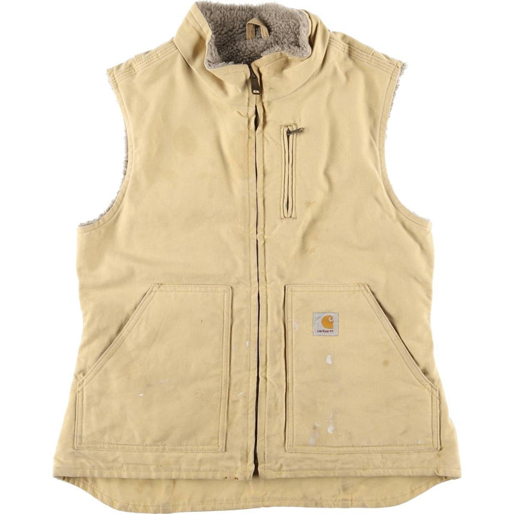 Carhartt Duck Vest, Women's Size Small cotton yellow type Vintage Second Hand