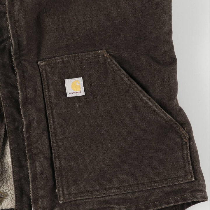 Carhartt Duck Vest, Women's Size Medium cotton brown type Vintage Second Hand