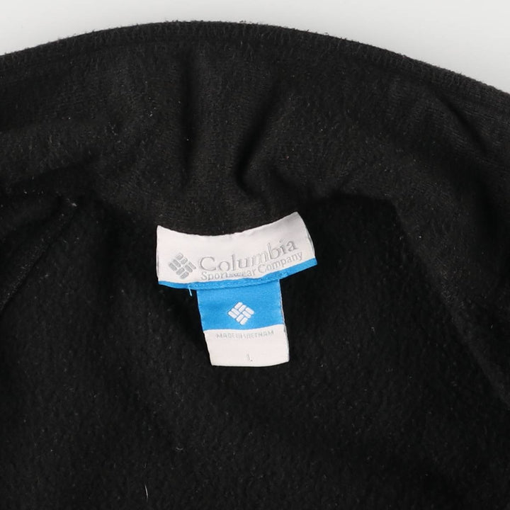 Columbia Women's Fleece Vest, Size L polyester black type Vintage Second Hand