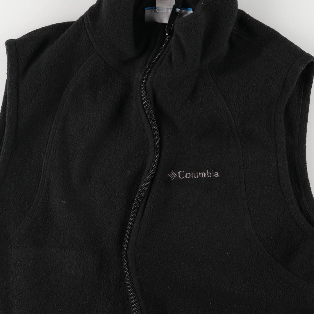 Columbia Women's Fleece Vest, Size L polyester black type Vintage Second Hand
