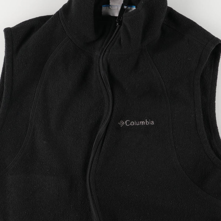 Columbia Women's Fleece Vest, Size L polyester black type Vintage Second Hand