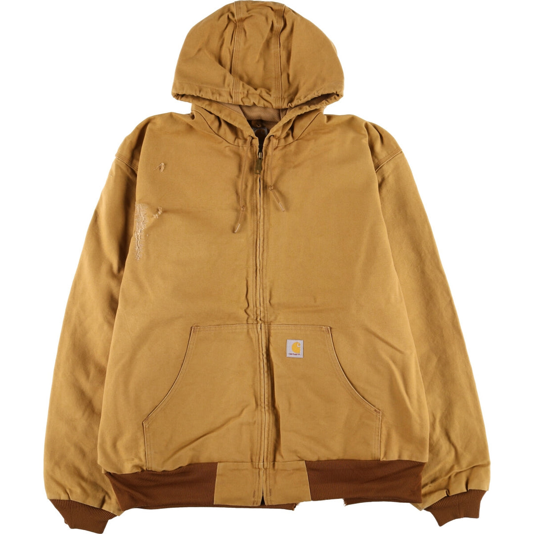 Carhartt Active Jacket Duck Full Zip Parka Made in USA Men's XXL cotton ocher yellow type Vintage Second Hand