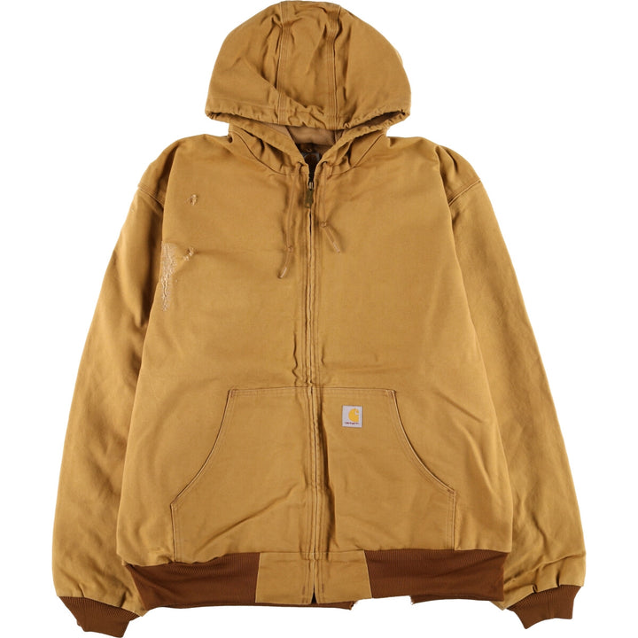Carhartt Active Jacket Duck Full Zip Parka Made in USA Men's XXL cotton ocher yellow type Vintage Second Hand