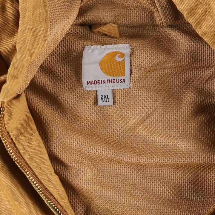 Carhartt Active Jacket Duck Full Zip Parka Made in USA Men's XXL cotton ocher yellow type Vintage Second Hand