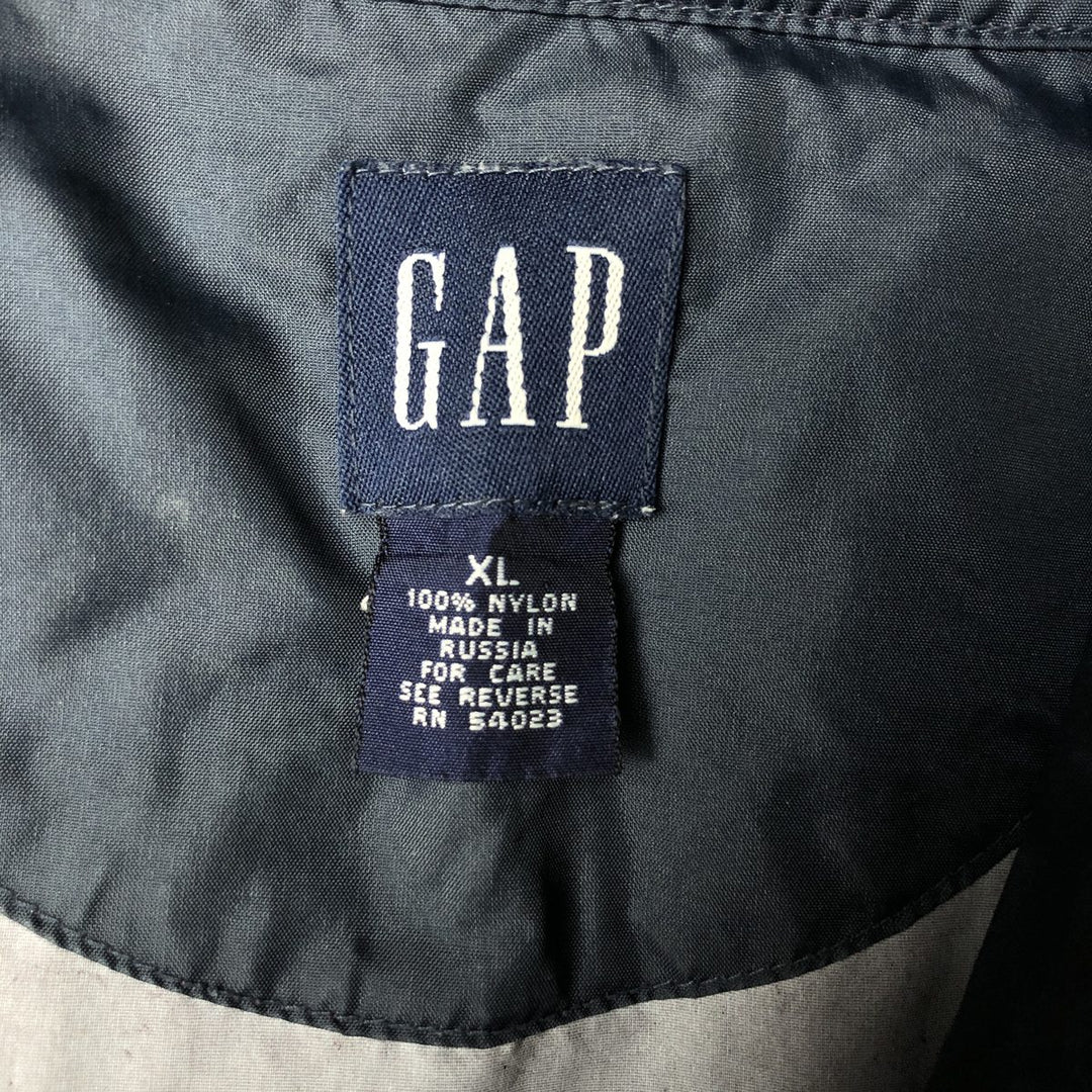 90'S GAP Vintage Back Print Anorak Parka, Men's XL Nylon wine-red Vintage Second Hand