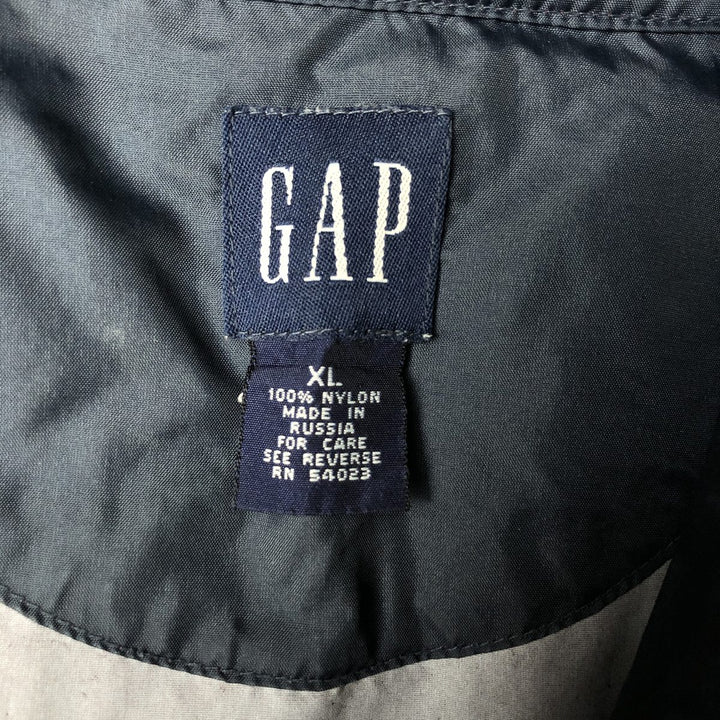 90'S GAP Vintage Back Print Anorak Parka, Men's XL Nylon wine-red Vintage Second Hand
