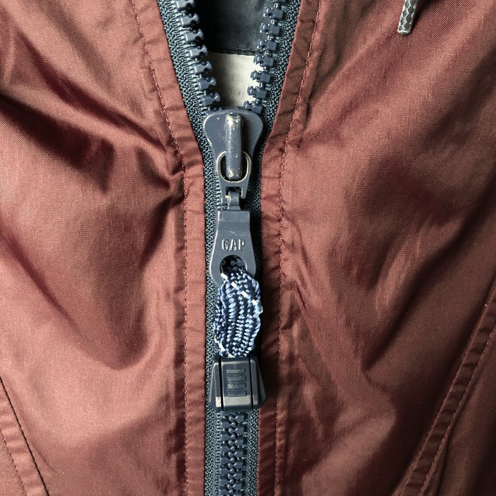 90'S GAP Vintage Back Print Anorak Parka, Men's XL Nylon wine-red Vintage Second Hand