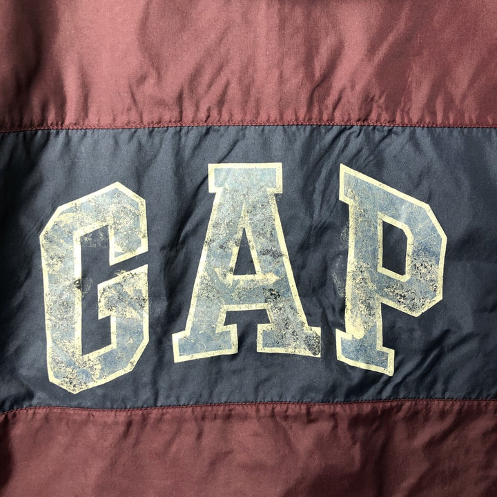 90'S GAP Vintage Back Print Anorak Parka, Men's XL Nylon wine-red Vintage Second Hand