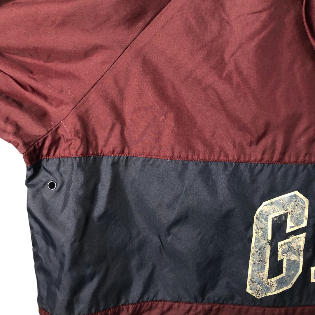 90'S GAP Vintage Back Print Anorak Parka, Men's XL Nylon wine-red Vintage Second Hand