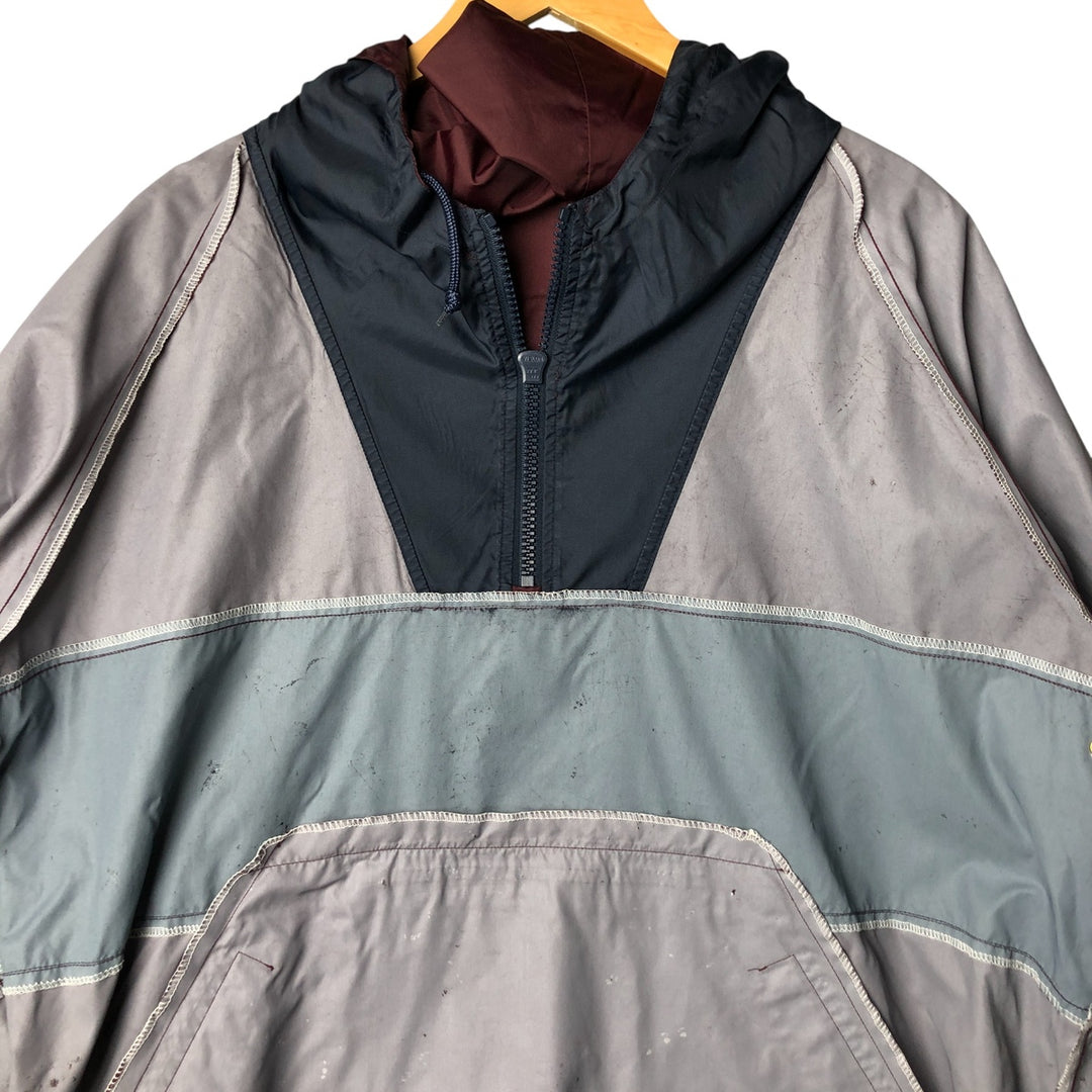 90'S GAP Vintage Back Print Anorak Parka, Men's XL Nylon wine-red Vintage Second Hand