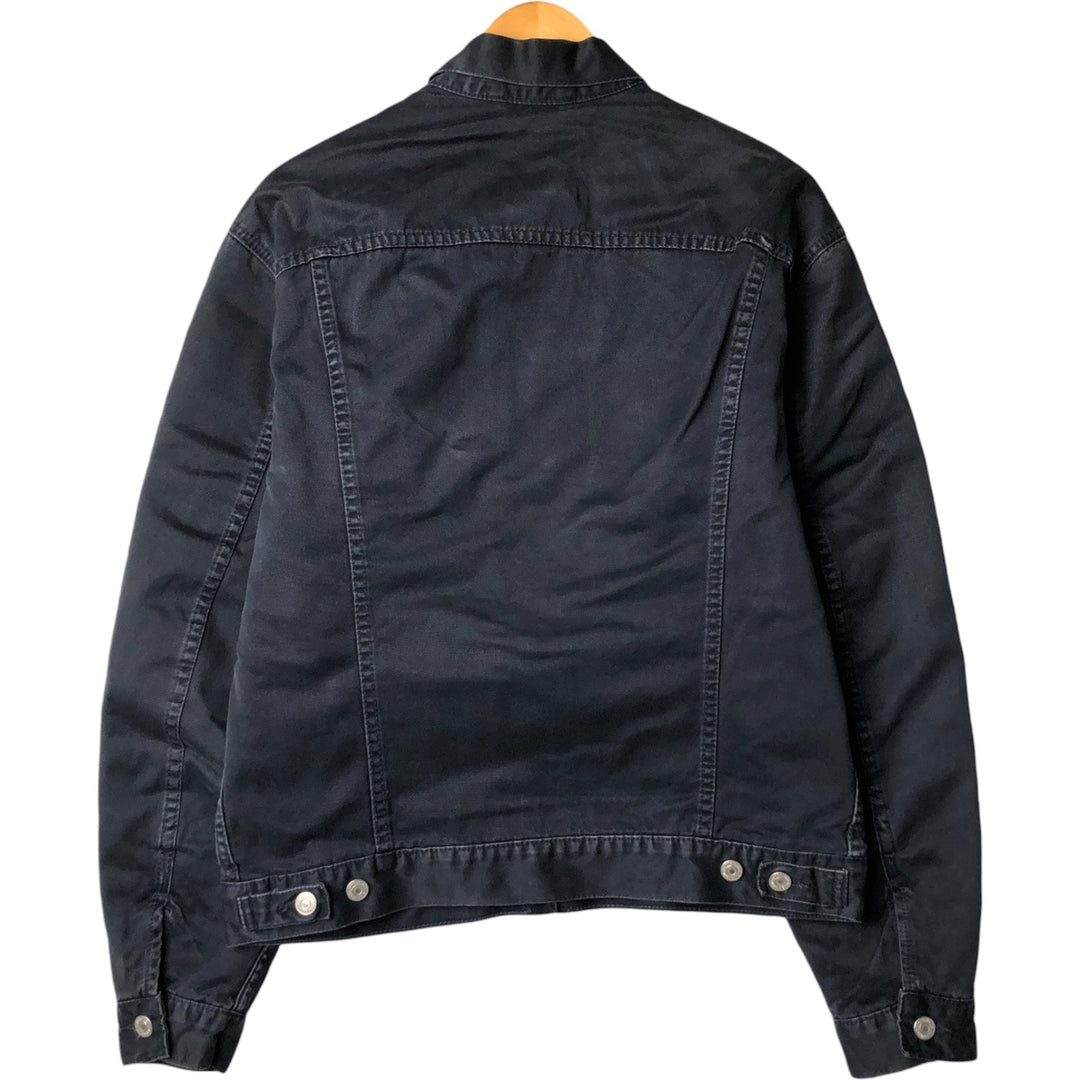 90'S Levi's Trucker Jacket, Cotton Twill, Men's Size L, Vintage cotton navy blue type Vintage Second Hand