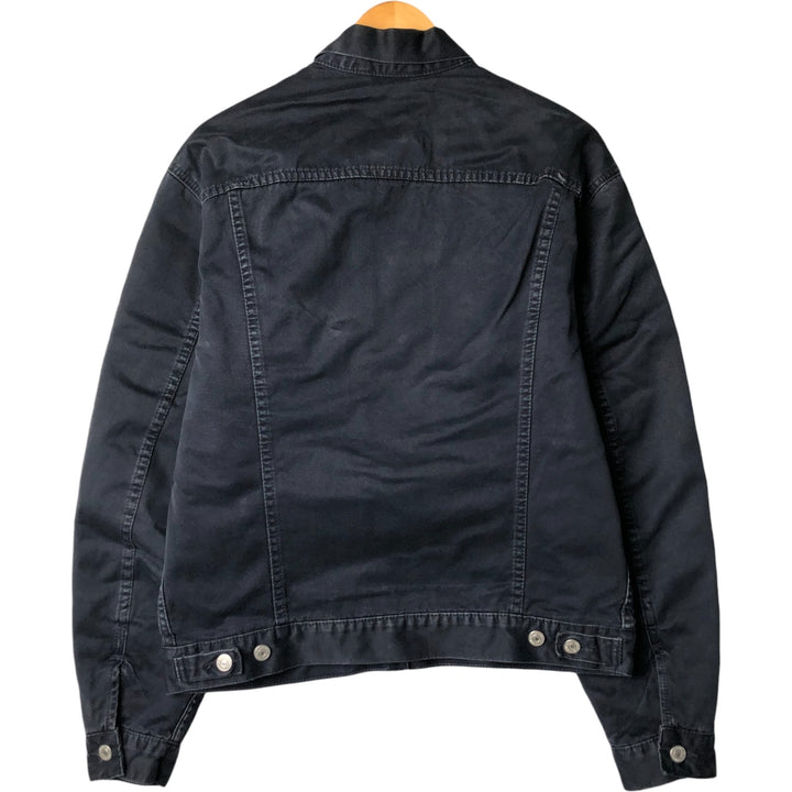 90'S Levi's Trucker Jacket, Cotton Twill, Men's Size L, Vintage cotton navy blue type Vintage Second Hand