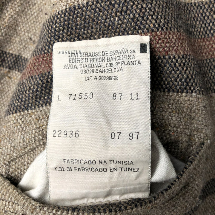 90'S Levi's Trucker Jacket, Cotton Twill, Men's Size L, Vintage cotton navy blue type Vintage Second Hand