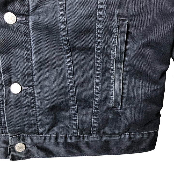 90'S Levi's Trucker Jacket, Cotton Twill, Men's Size L, Vintage cotton navy blue type Vintage Second Hand