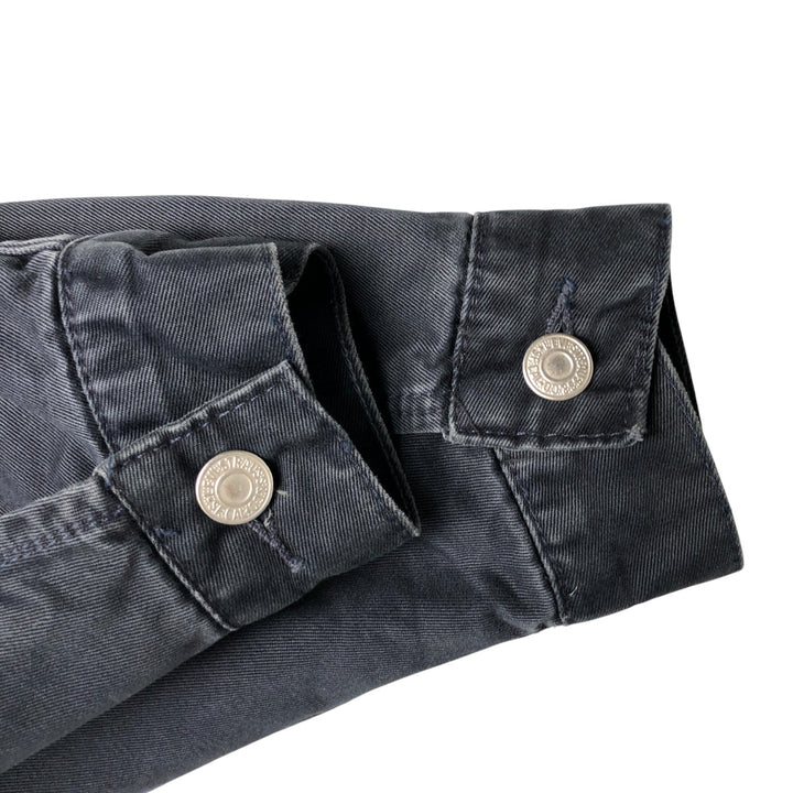 90'S Levi's Trucker Jacket, Cotton Twill, Men's Size L, Vintage cotton navy blue type Vintage Second Hand