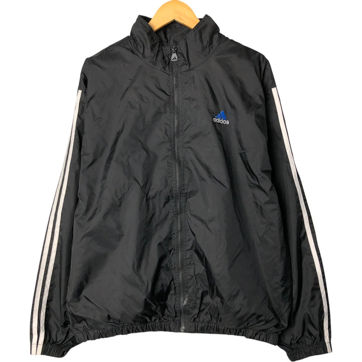90'S Adidas Nylon Jacket, Men's Size L, Vintage Nylon black type Vintage Second Hand