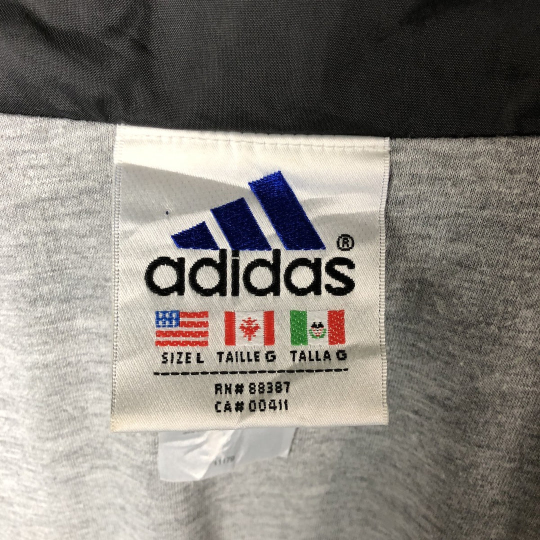 90'S Adidas Nylon Jacket, Men's Size L, Vintage Nylon black type Vintage Second Hand